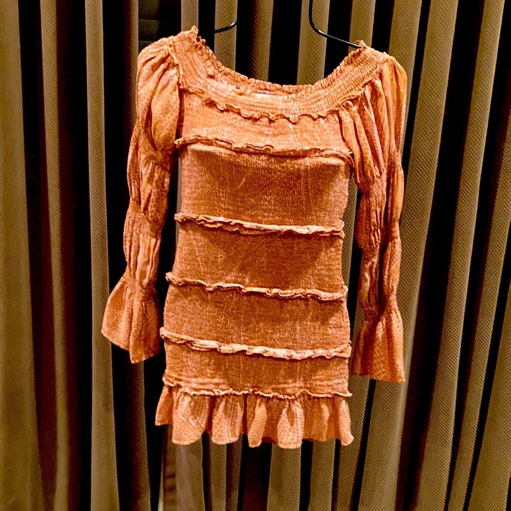 NWOT elastic , long sleeve dress